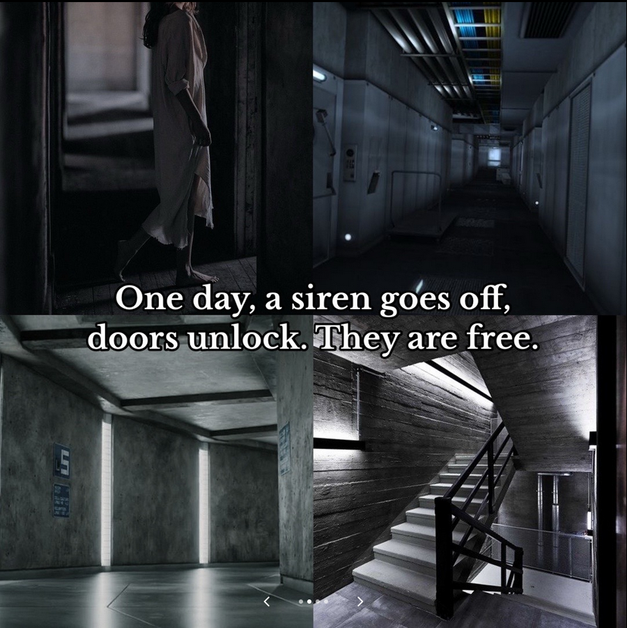 One day, a siren goes off, doors unlock. They are free.
